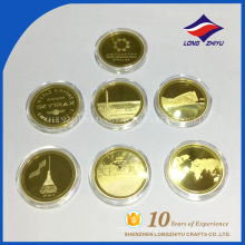 Factory high quality coins with plastic box gold plating
